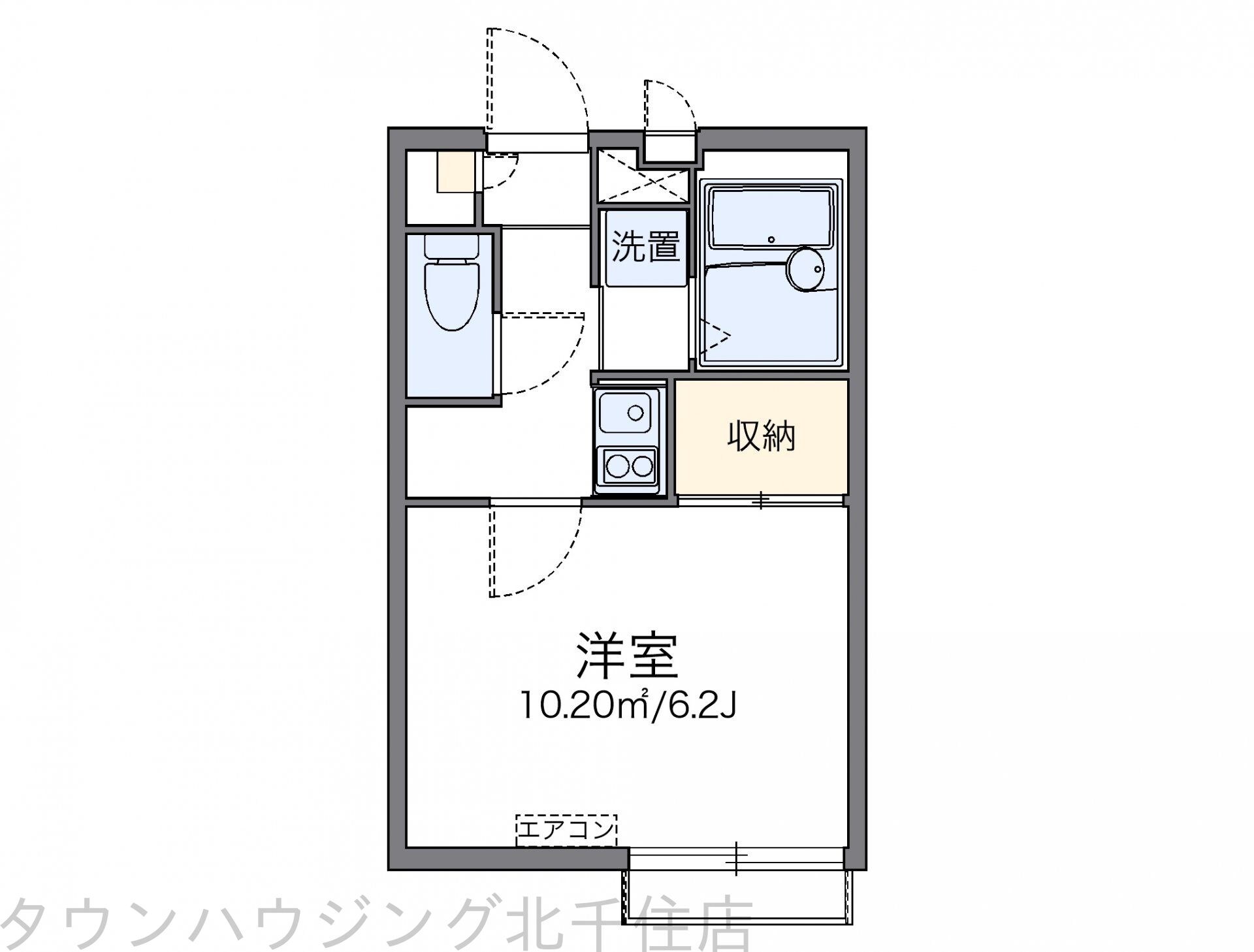 レオパレスアルカディアみゆきの物件間取画像