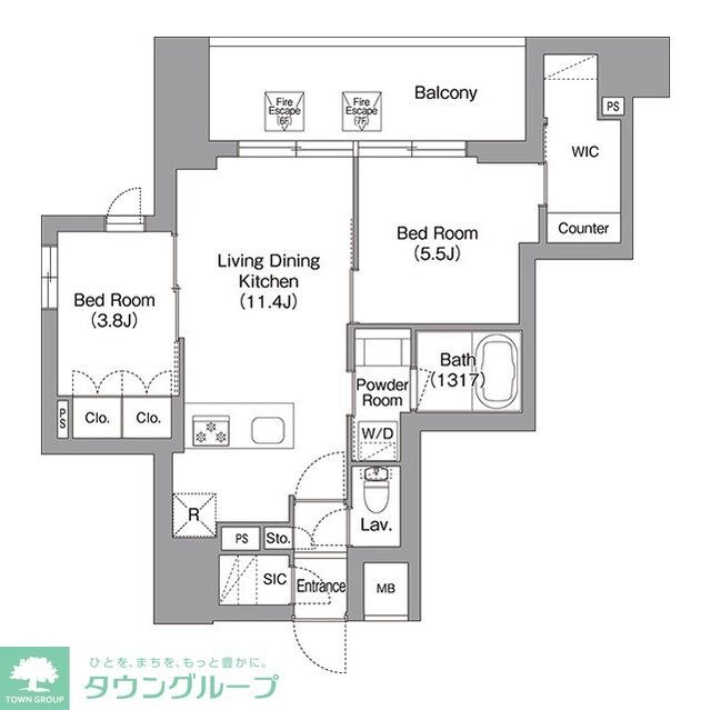 バウスフラッツ蔵前の物件間取画像