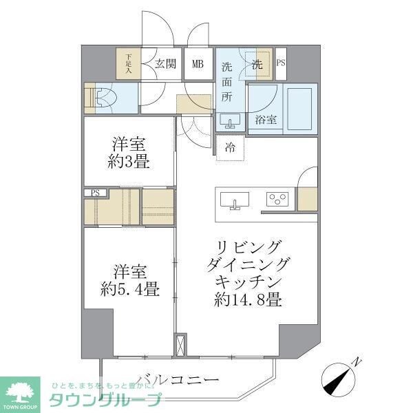 アジールコート町屋の物件間取画像