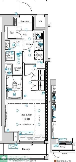 ガリシア竹ノ塚の物件間取画像