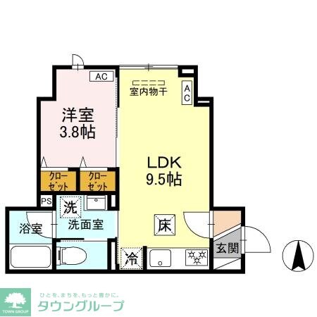 セレスティア竹ノ塚 A棟の物件間取画像