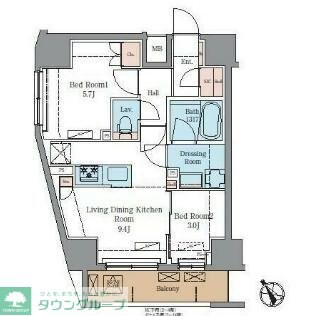 ラグゼナ北千住IIの物件間取画像