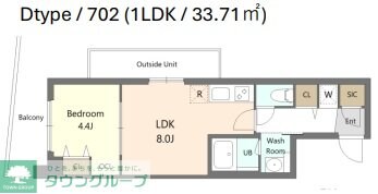 S-RESIDENCE北綾瀬awesomeの物件間取画像