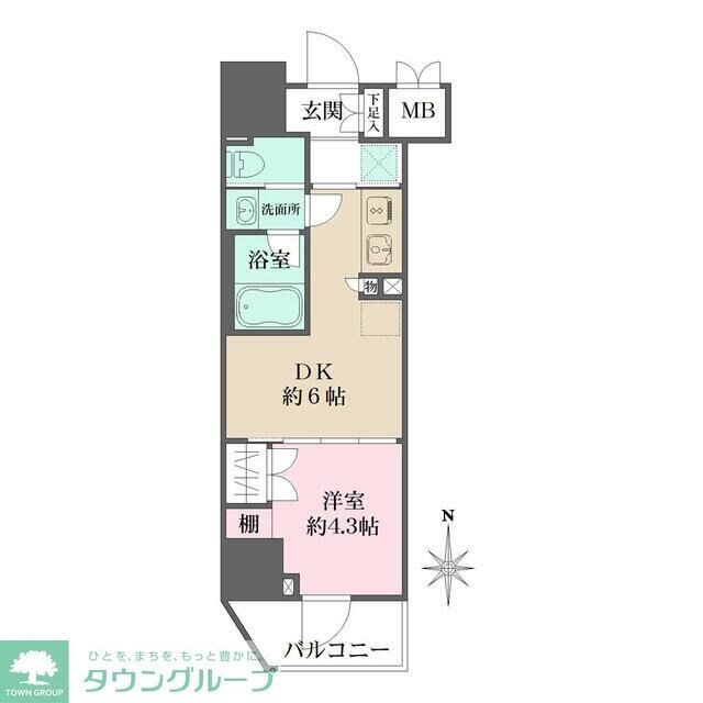 ルフォンプログレ元浅草マークスの物件間取画像