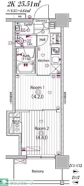ガーラ・プレシャス四つ木の物件間取画像