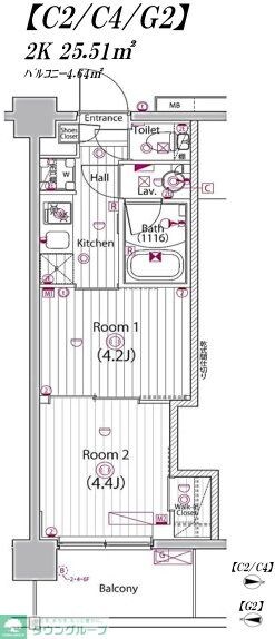 ガーラ・プレシャス四つ木の物件間取画像