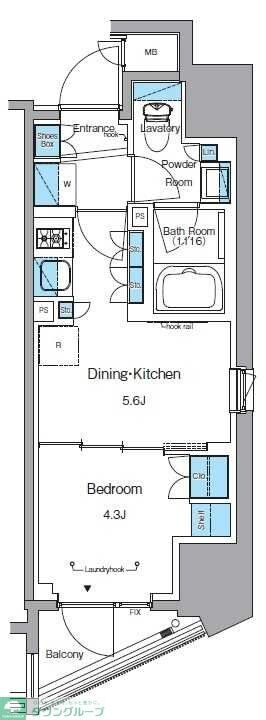 プライムアーバン浅草テラスの物件間取画像