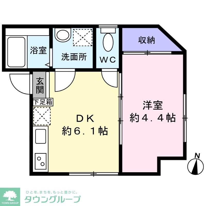 カーサ本木の物件間取画像