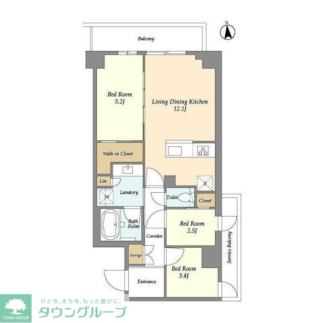 コンフォリア竹ノ塚イーストの物件間取画像