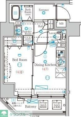 MIND両国の物件間取画像