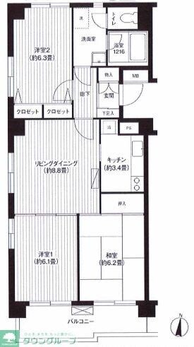 パレッジ新小岩の物件間取画像