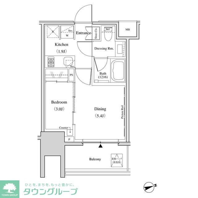 ザ・パークハビオ北千住の物件間取画像