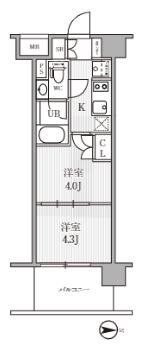 シーズンフラッツ木場の物件間取画像
