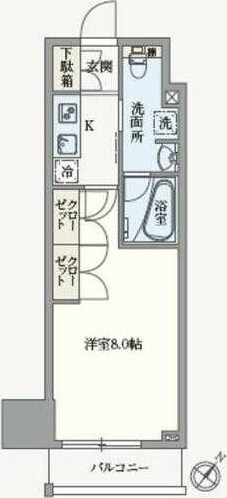 アジールコート汐浜キャナルの物件間取画像