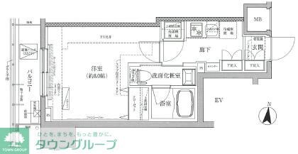 ティモーネ プレミアムノルド亀戸の物件間取画像