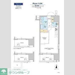 プラウドフラット錦糸町ウエストの物件間取画像