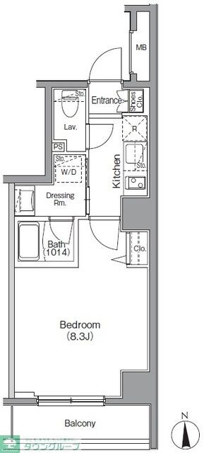 ボアビスタ門前仲町の物件間取画像