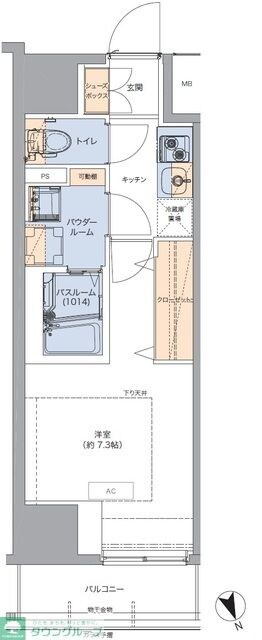 トラディティオ門前仲町の物件間取画像