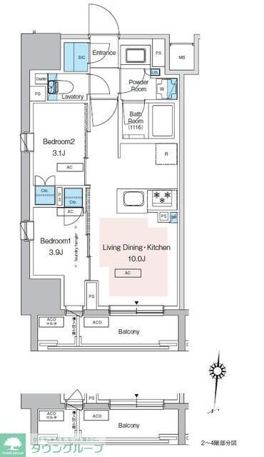 プレディアコート錦糸町スカイビューの物件間取画像