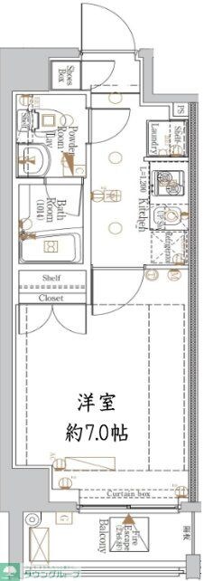 ヴァローレクオリタ清澄白河の物件間取画像