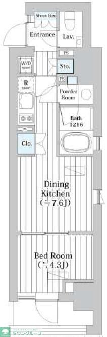 ライオンズフォーシア築地ステーションの物件間取画像