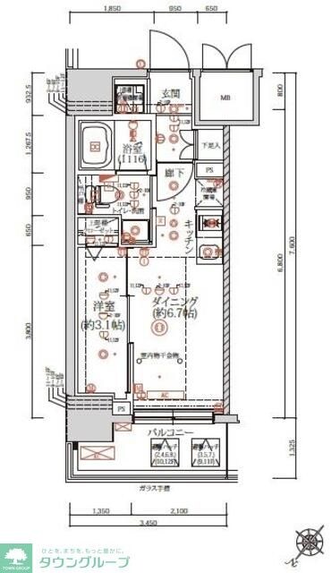 クオリタス日本橋浜町の物件間取画像