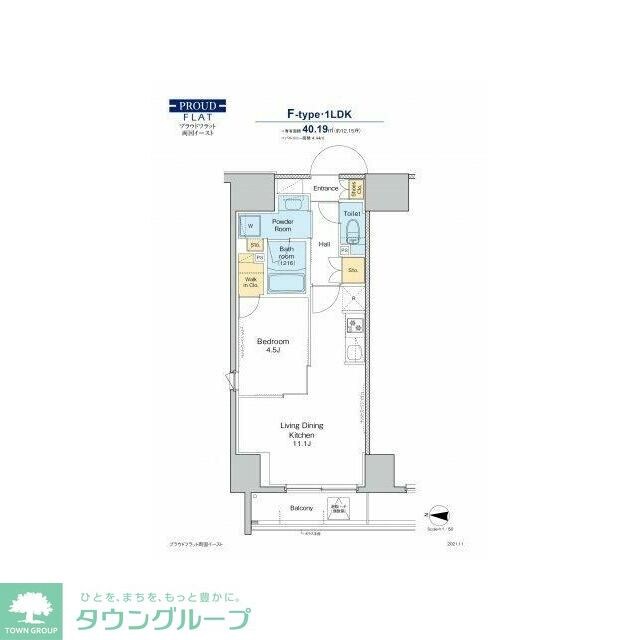 プラウドフラット両国イーストの物件間取画像