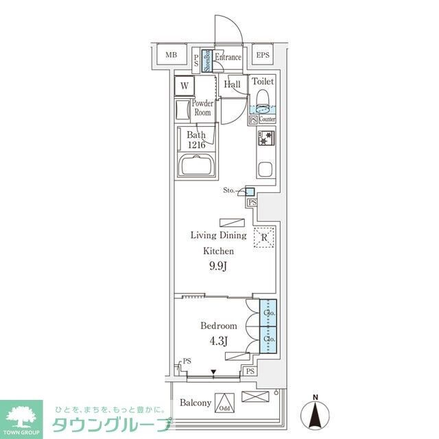 フロンティアレジデンス錦糸公園の物件間取画像