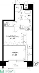 デ・リード日本橋箱崎の物件間取画像