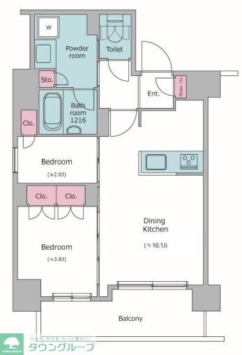 ドゥーエ菊川の物件間取画像