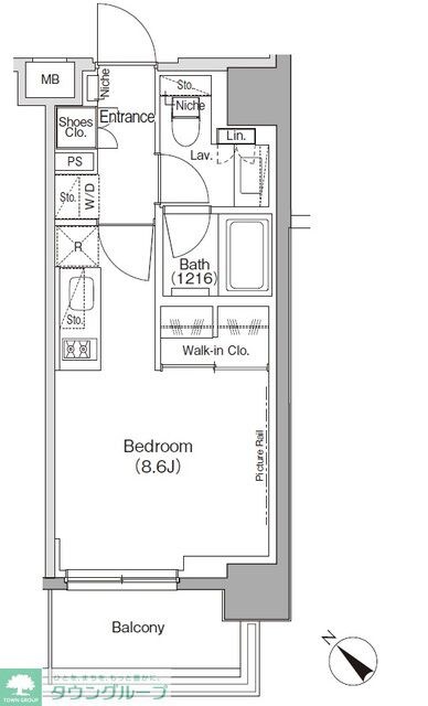 ザ・パークハビオ月島フロントの物件間取画像