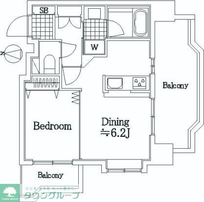 朝日パリオ鐘ヶ淵の物件間取画像