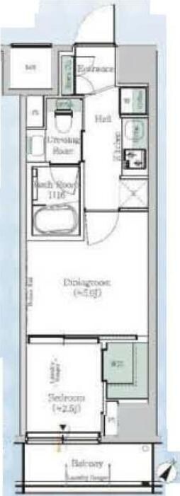 One ROOF Residence Kiba WESTの物件間取画像