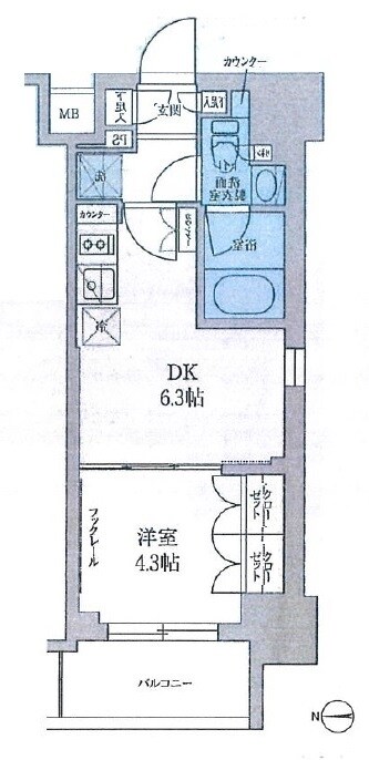 ルフォンプログレ門前仲町マークスの物件間取画像