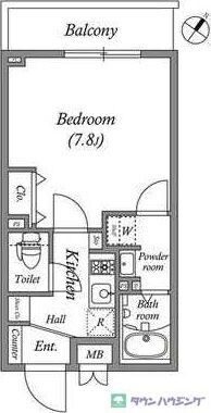 ルネサンスコート王子の物件間取画像