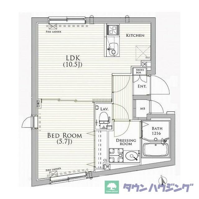COCOCUBE AKABANEの物件間取画像