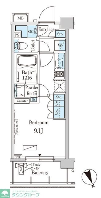 パークアクシス駒込HILLTOPの物件間取画像