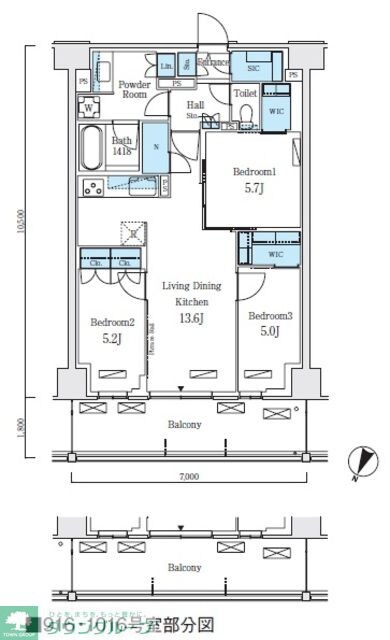 ロイヤルパークス赤羽ノースの物件間取画像