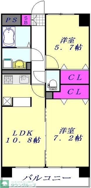 バーディーテラス仲町の物件間取画像
