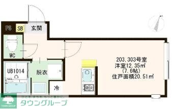 トレフェリクス東十条の物件間取画像