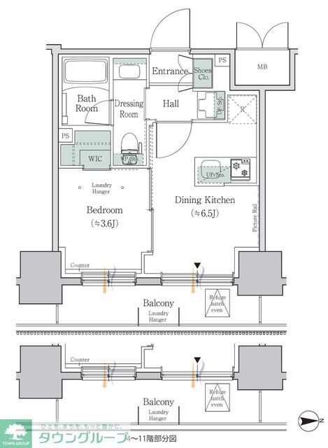ワンルーフレジデンス板橋大山の物件間取画像
