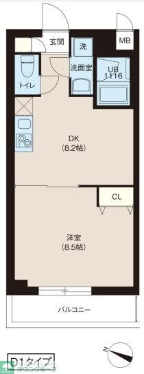 レオーネ志村坂上の物件間取画像