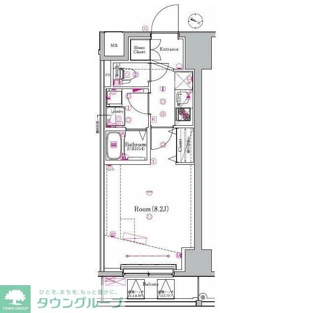 メイクスデザイン東十条の物件間取画像