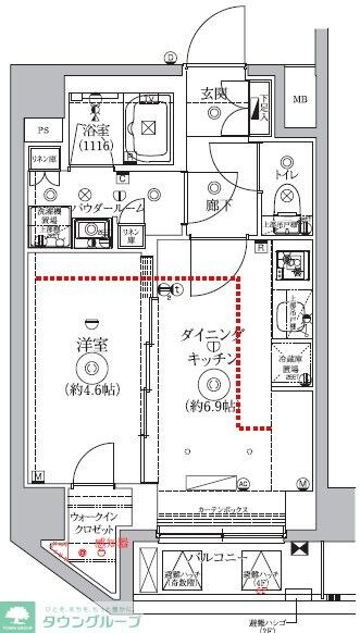 GENOVIA北池袋skygardenの物件間取画像