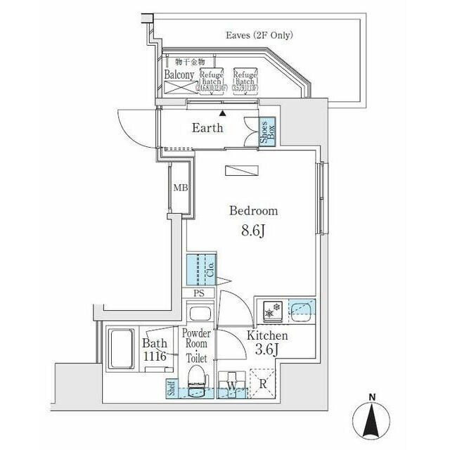 エスタート入谷Iの物件間取画像