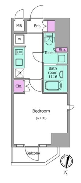 ドゥーエ日暮里の物件間取画像