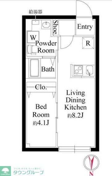 センプリーチェ西日暮里の物件間取画像
