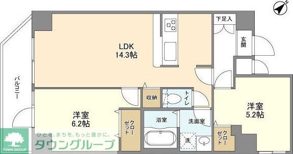 アルファコート王子2の物件間取画像