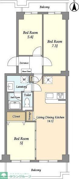 コンフォリア竹ノ塚イーストの物件間取画像