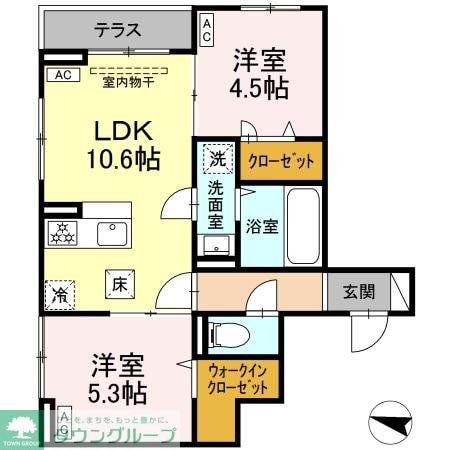 セレスティア西綾瀬の物件間取画像
